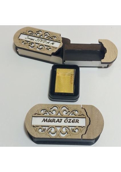 Çakmak Kişiye Özel Isim Yazılı ve Mdf Tasarım Kutusu Ile modelleri