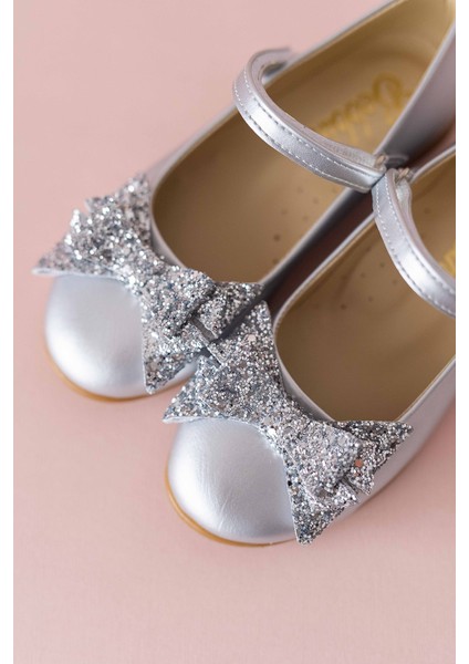 Double Fiyonklu Gümüş Vegan Kız Çocuk Babeti modelleri