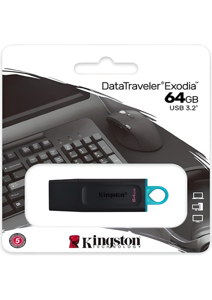 Dtx 64GB USB 3.2 Gen.1 Flash Bellek Datatraveler Exodia Dtx/64 USB Bellek Kingston fiyatları