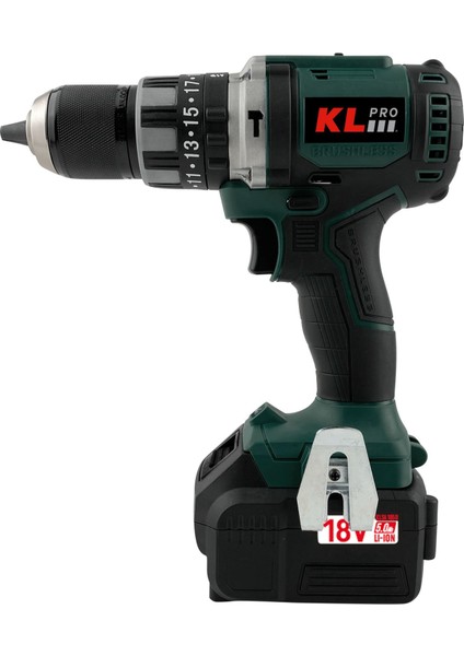 Kale Pro Klpro 18 Volt / 2.0 Ah Li-Ion Çift Akülü Kömürsüz Profesyonel Darbeli Matkap ( KLDM18BH-20)