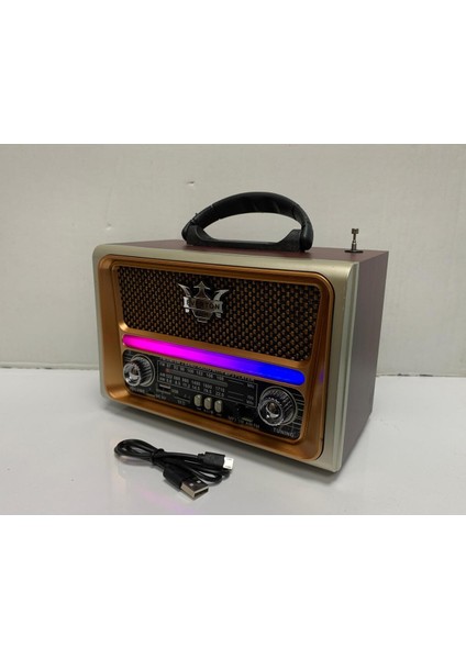 Pasajdanal RT-780 Usb/bt/fm Nostajık Işıklı Radyo