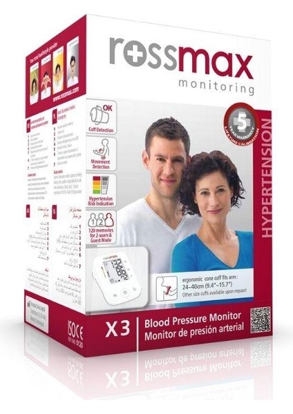 Rossmax - Tansiyon Aleti Koldan X3