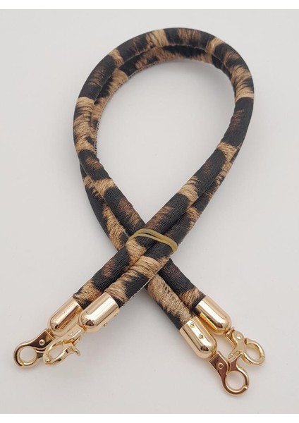 Çift Kordon Çanta Sapı Leopar Light Gold Metalli fiyatları