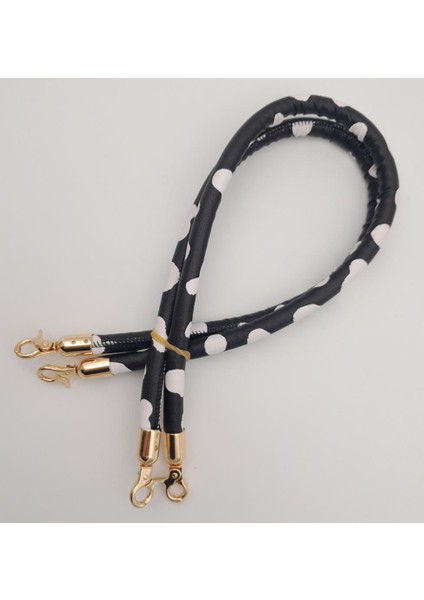 Çift Kordon Çanta Sapı Siyah Beyaz Leopar Light Gold Metalli modelleri