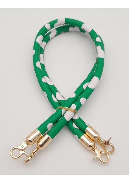 Çift Kordon Çanta Sapı Yeşil Beyaz Leopar Light Gold Metalli fiyatları