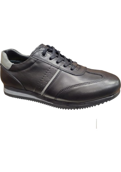 4Y1543 Ince Taban Erkek Deri Sneakers Spor Ayakkabı