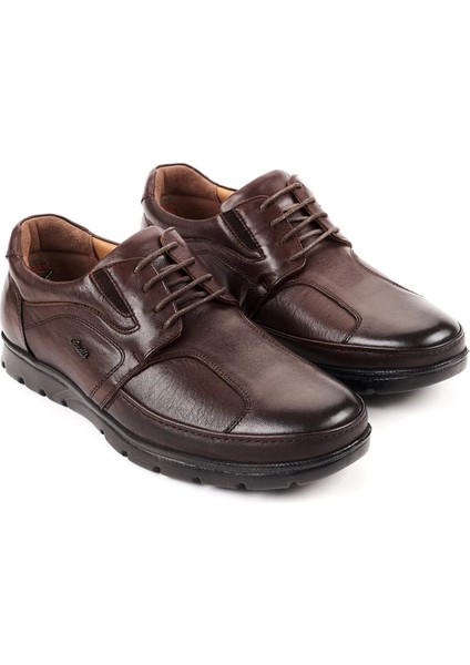 Broks-H Comfort Erkek Deri Ayakkabı Kahve Kahverengi