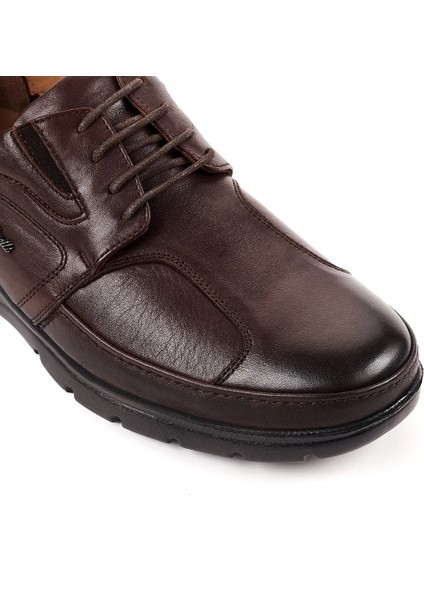 Broks-H Comfort Erkek Deri Ayakkabı Kahve Kahverengi