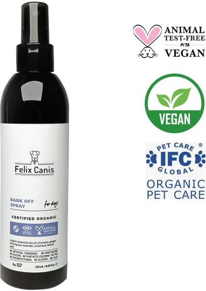 Köpekler Için Havlamayı Kontrol Eden Sprey Organik ve Vegan 250ML