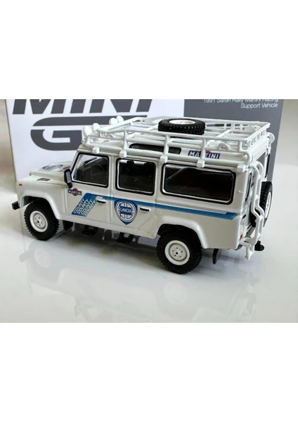 Mini Gt  Land Rover Defender 110 1991 Safari Rally Martini Model Araba