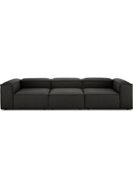 Mode Soft Üçlü Kanepe Koltuk 3 Modül Koyu Antrasit Keten Kumaş