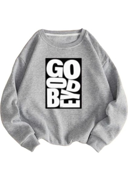 Lobabo Giyim Unisex Good Bye Basklı Sweatshirt