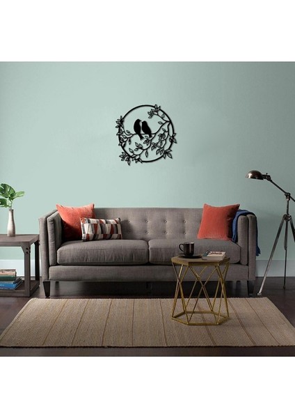 Modern Serçe 7 Kuş Ahşap Dekoratif Duvar Süsü 46846856
