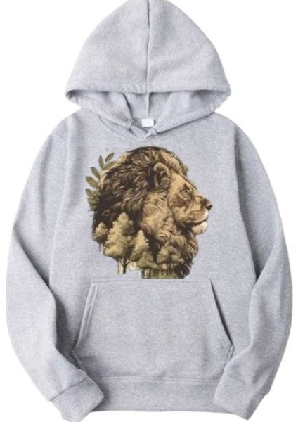 Aslan Baskılı Sweatshirt Aslan