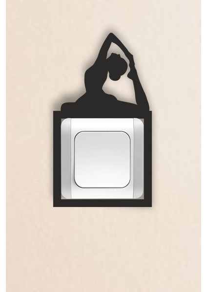 Egzersiz Temalı Ahşap Priz-Anahtar Çerçevesi