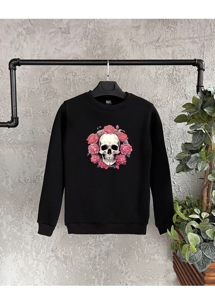 Lobabo Giyim Kuru Kafa Baskılı Oversize Sweatshirt