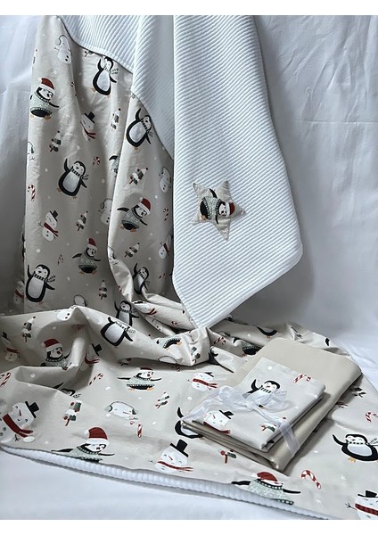 Bebek Penye ve Poplin Kumaştan Çift Taraflı Nevresim Takımı