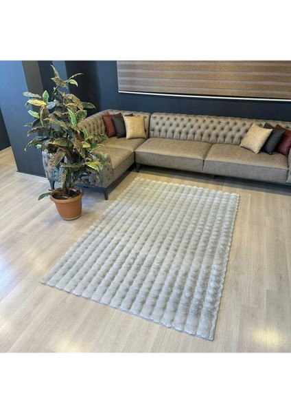 Bubble Tavşan Serisi Yumuşacık Tavşan Tüyü Kaymaz Taban Peluş Halı