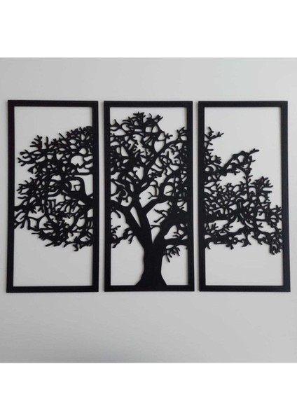 Ağaç 3'lü Tablo 40X60 Cm² Lazer Kesim