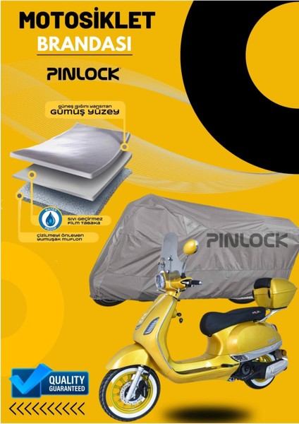 Arora Safari Uyumlu Su Geçirmez Dayanıklı Motosiklet Brandası Miflonlu Kalın Premium Kumaş Clipsli