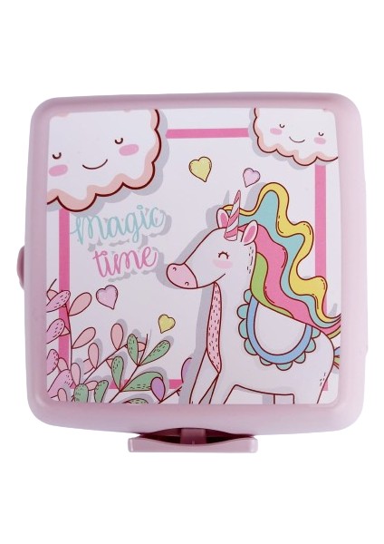 Beslenme Kabı Beslenme Kutusu 4 Bölmeli 14 x 14 x 10 cm