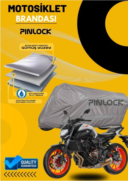 Yamaha mt 09 Uyumlu Su Geçirmez Dayanıklı Motosiklet Brandası Miflonlu Kalın Premium Kumaş Clipsli