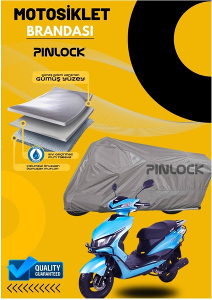 Rks Blazer Uyumlu Su Geçirmez Dayanıklı Motosiklet Brandası Miflonlu Kalın Premium Kumaş Clipsli
