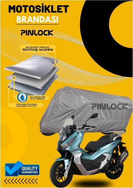 Arora Beatrix Uyumlu Su Geçirmez Dayanıklı Motosiklet Brandası Miflonlu Kalın Premium Kumaş Clipsli