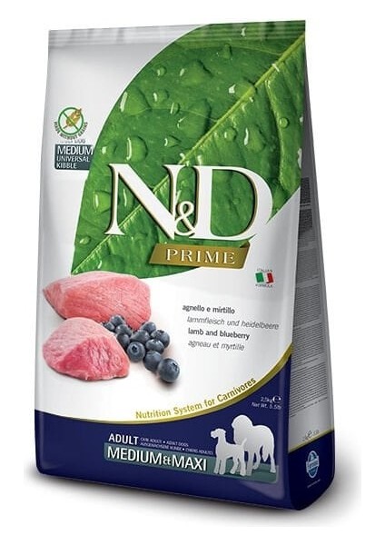 Nd Prime Kuzu Etli Orta Irk Yetişkin Köpek Maması 2.5 kg