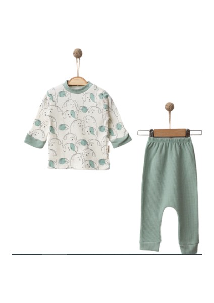 Puro Cotone Bebek Ikili Takım Yeşil