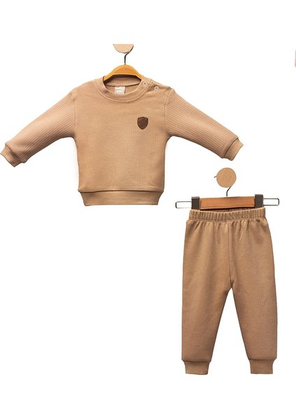 Puro Cotone Bebek Ikili Takım Açık Kahve
