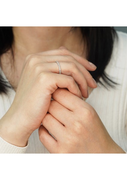 Yarım Tur Pırlanta Yüzük PÇY43 modelleri