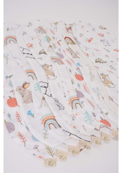 Çift Katlı Omuz Mendili 5’li Set 25x50cm Sıvı Geçirmez Müslin Doğal Yumuşak Kumaş Hediye Yıkanabilir fiyatları