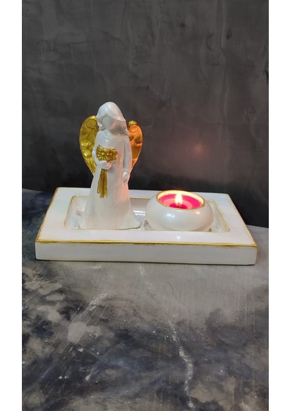 Noel (Yılbaşı ) Melekli Mumluk & Sunum Tabağı fiyatları