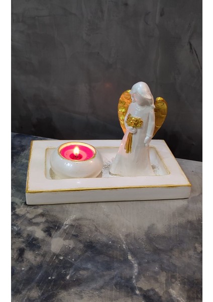 Noel (Yılbaşı ) Melekli Mumluk & Sunum Tabağı fırsatları