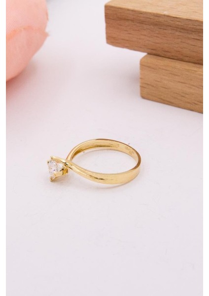 14 Ayar Altın Yüzük Alyans Tektaş Kadın Yüzük LKYZK1358 fiyatları