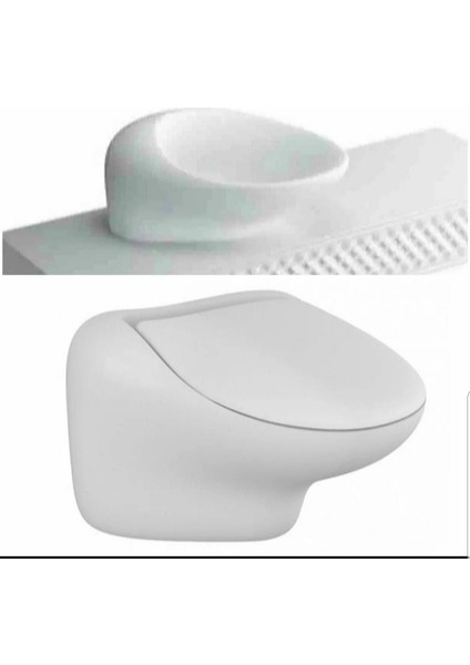 Vitra Freedom Tezgah Üstü Lavabo 59 cm + Vitra Freedom Asma Klozet 2'li Seti ( Yavaş Kapanır Klozet Kapağı Dahildir )