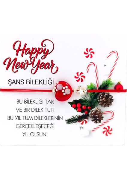 Yeni Yıl Hediyesi Cam Şans Bilekliği modelleri