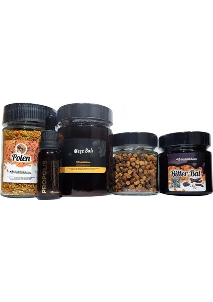 Meşe Balı, Polen, Propolis - 5'li Kışa Merhaba Seti