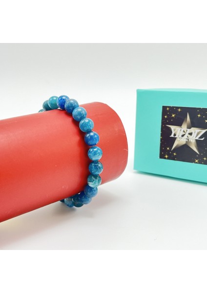 Apatit 8mm Elastik Misinalı Doğal Taş Bileklik