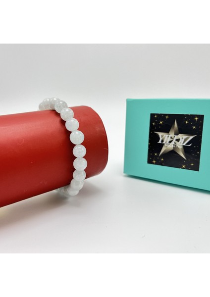 Akuamarin 8mm Elastik Misinalı Doğal Taş Bileklik modelleri