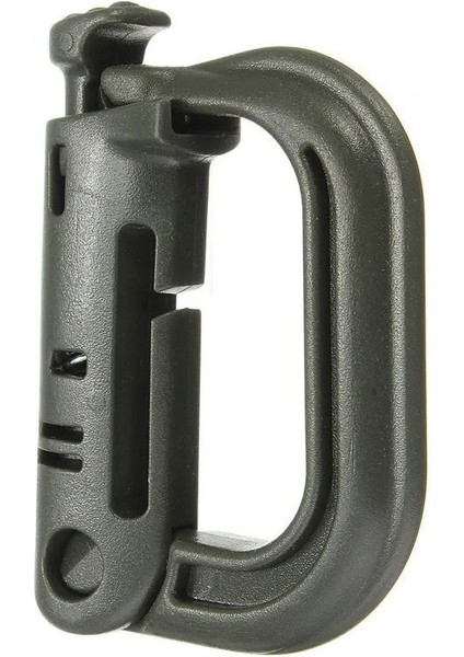 Outdoor Kamp Çok Amaçlı Molle Sistemli Karabiner Kilit Kanca Haki Renk