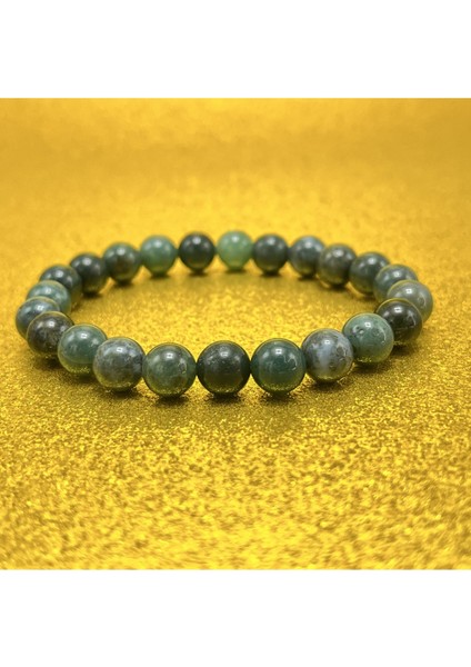 Yosunlu Akik 8mm Elastik Misinalı Doğal Taş Bileklik fiyatları
