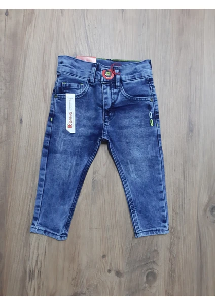 Erkek Çocuk Kot Pantolon Jeans Mavi 1-4 Yaş