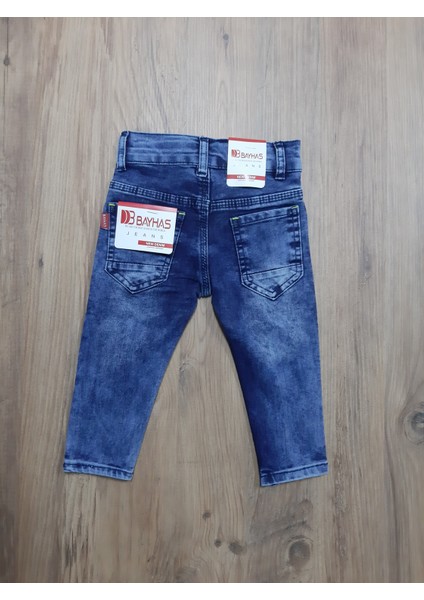 Erkek Çocuk Kot Pantolon Jeans Mavi 1-4 Yaş