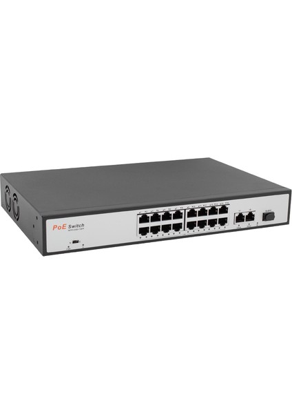 Uranıum POE-1621SFP 2x Gıgabıt Uplınk 1x Sfp 16 Port 10/100 Mbps 200 Watt Poe Swıtch