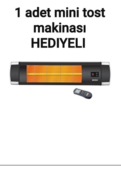 2500 Watt 5 Kademeli Loş Kırmızı Uk.halojen Kafe Isıtıcı