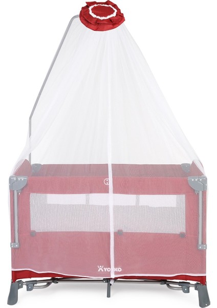 Yoyko Exclusive Comfort 8 In 1 Anne Yanı Park Yatak Oyun Parkı 70X110 - Bordo fiyatları