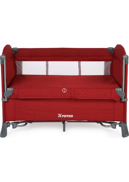 Yoyko Exclusive Comfort 8 In 1 Anne Yanı Park Yatak Oyun Parkı 70X110 - Bordo indirimleri