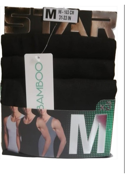 3 Lü Star Erkek Süpersoft Bambu Atlet